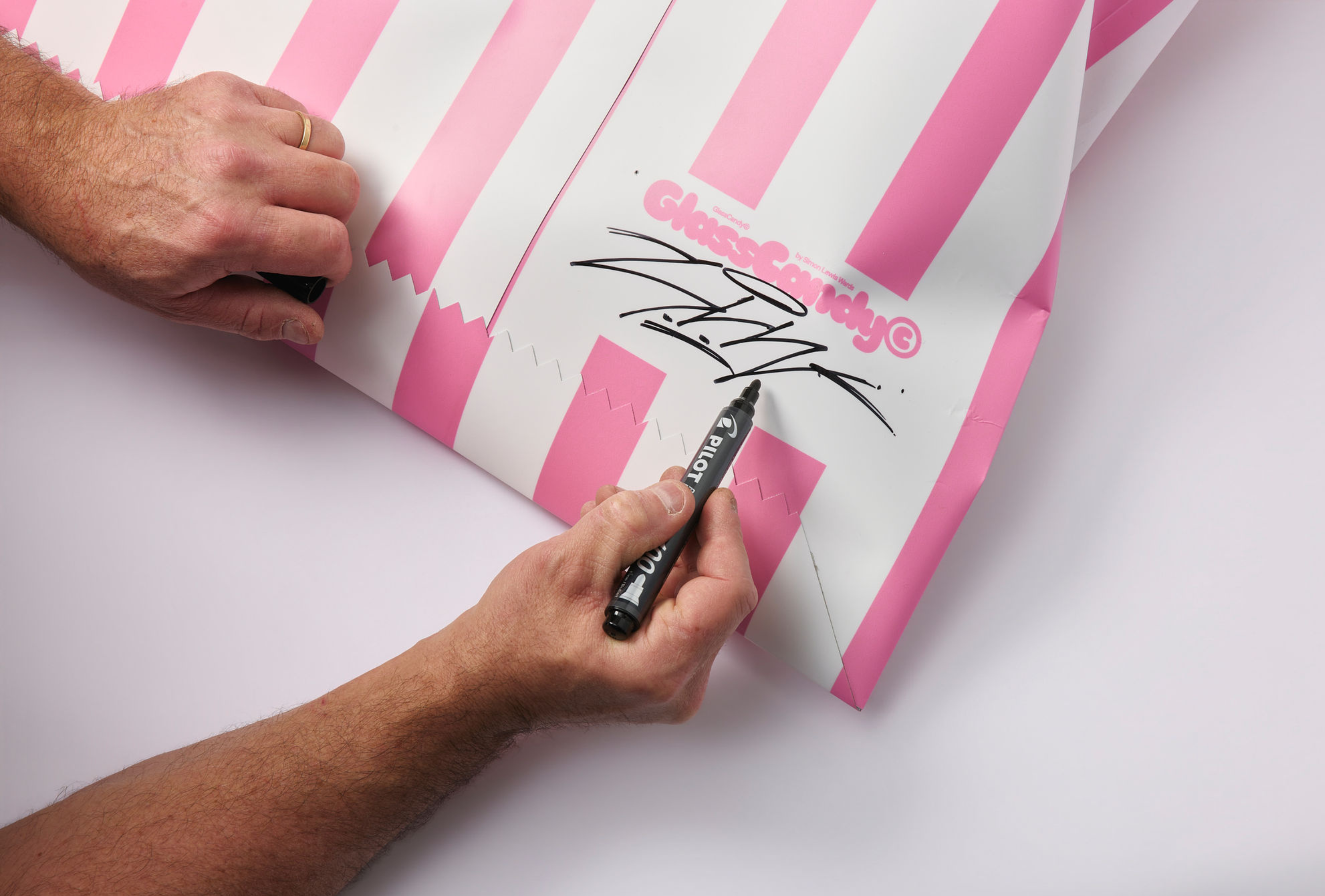 Big Spill Bag Pink Stripe